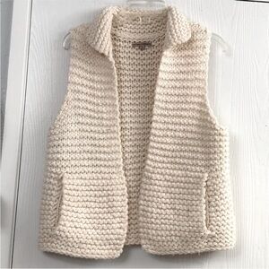 Citizens Of Humanity by Jerome Dahan Cream Chunky Knit Sweater Vest Size Small